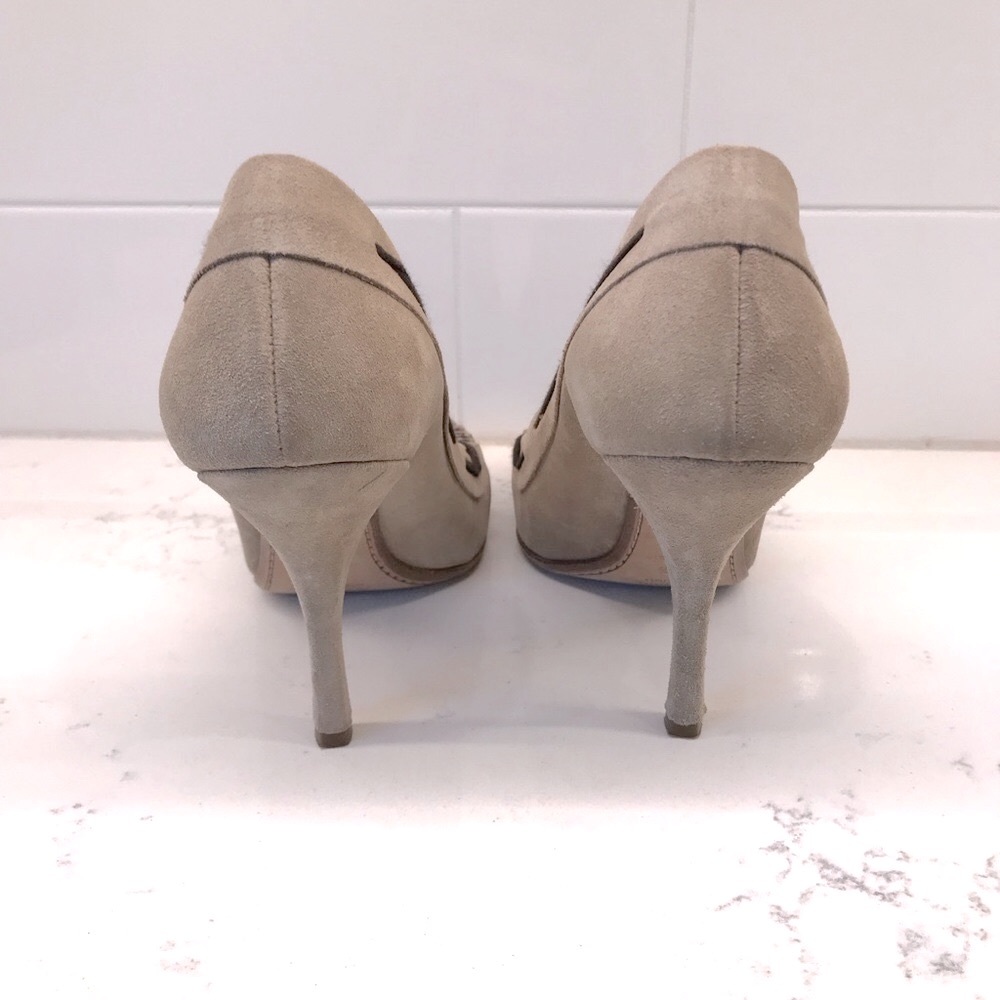 MIU MIU Gorgeous Suede Mocasin Heels - Picture 6 of 14